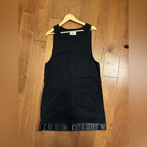 Black Sleeveless Jumper Dress with Pockets | Vintage | VGUC
